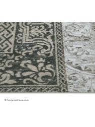 Vintage Black White Rug - Thumbnail - 3