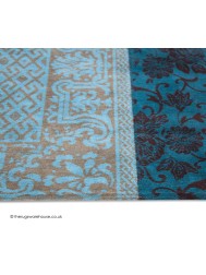 Vintage Turquoise Rug - Thumbnail - 4