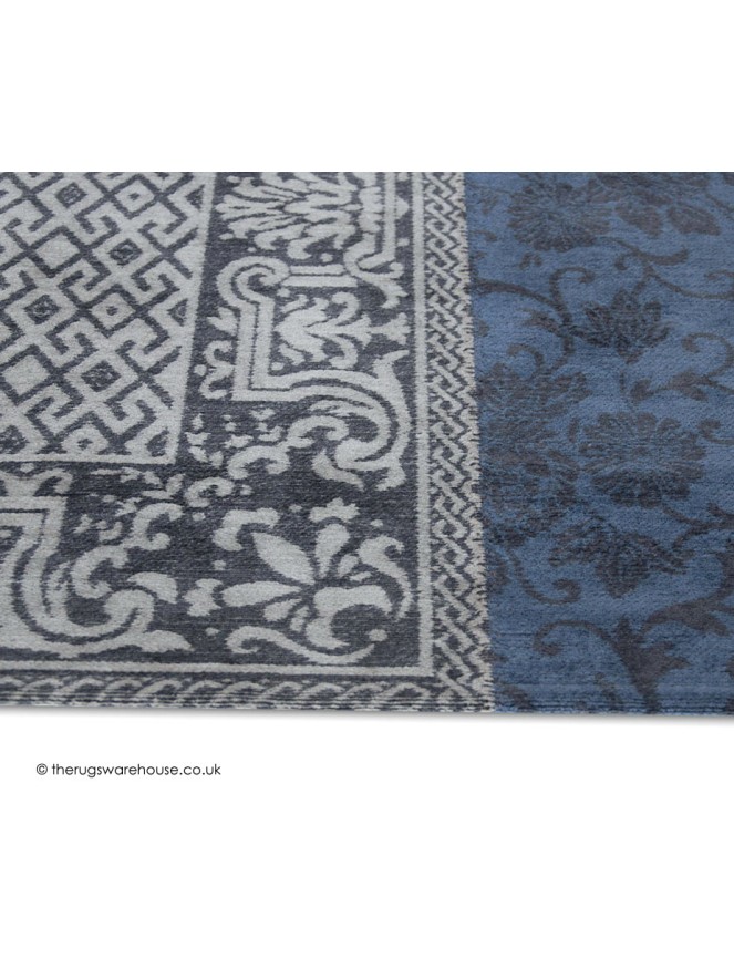 Vintage Blue Denim Rug - 4