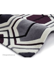 Aimo Cream Purple Rug - Thumbnail - 3