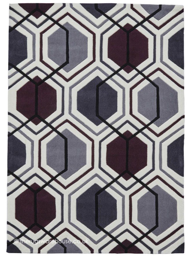 Aimo Cream Purple Rug - 4