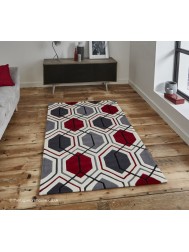 Aimo Cream Red Rug - Thumbnail - 2