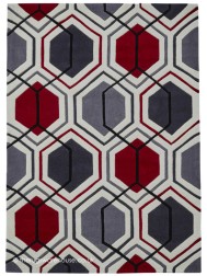 Aimo Cream Red Rug - Thumbnail - 4