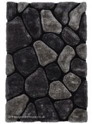 Cobbles Black Grey Rug - Thumbnail - 4