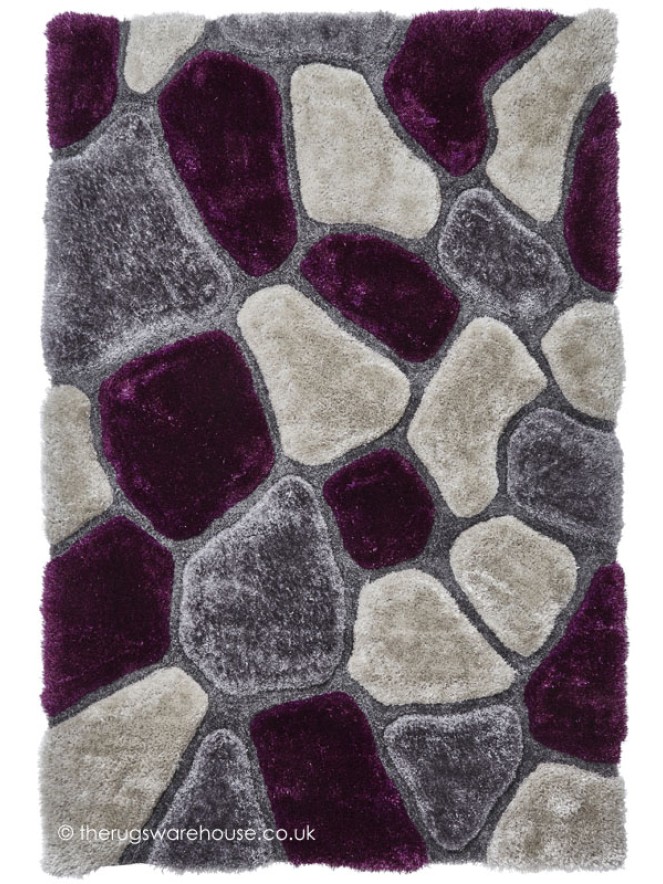 Cobbles Grey Purple Rug - 4