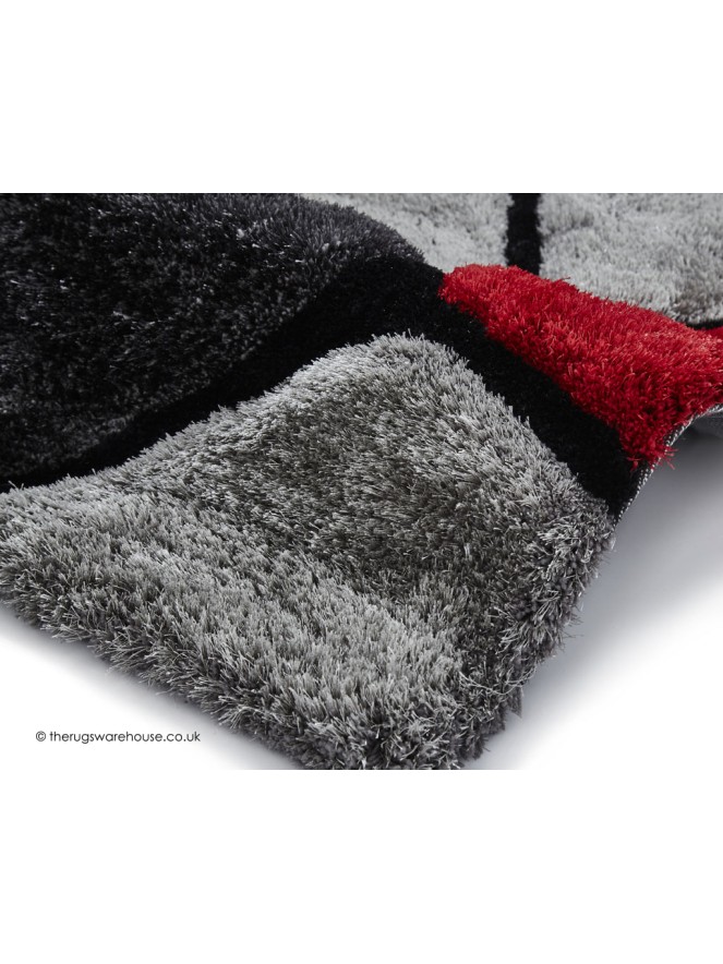 Cobbles Grey Red Rug - 3