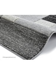 Jigsaw Grey Black Rug - Thumbnail - 3