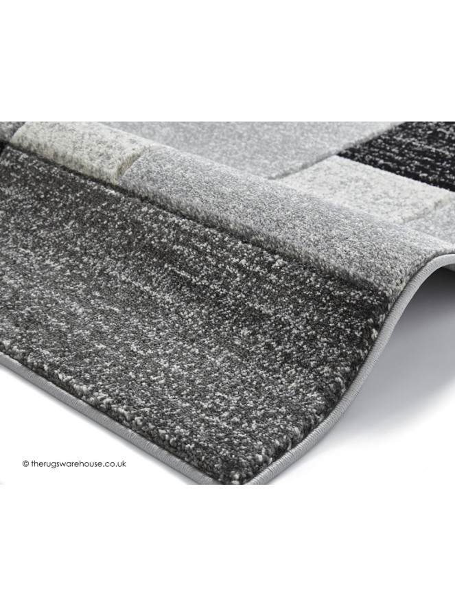 Jigsaw Grey Black Rug - 3