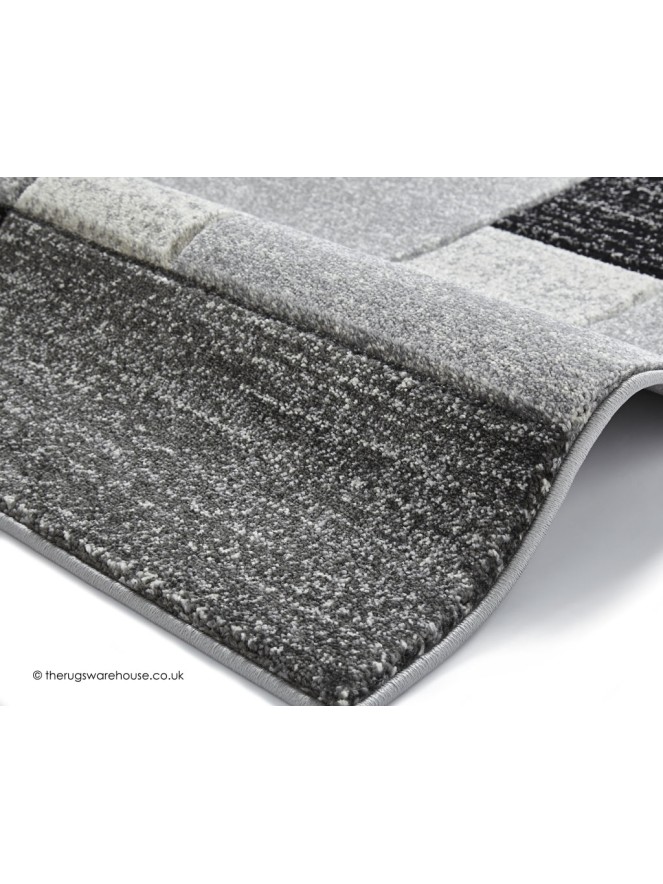 Jigsaw Grey Black Rug - 3