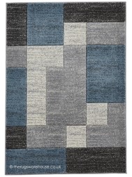 Jigsaw Grey Blue Rug - Thumbnail - 4