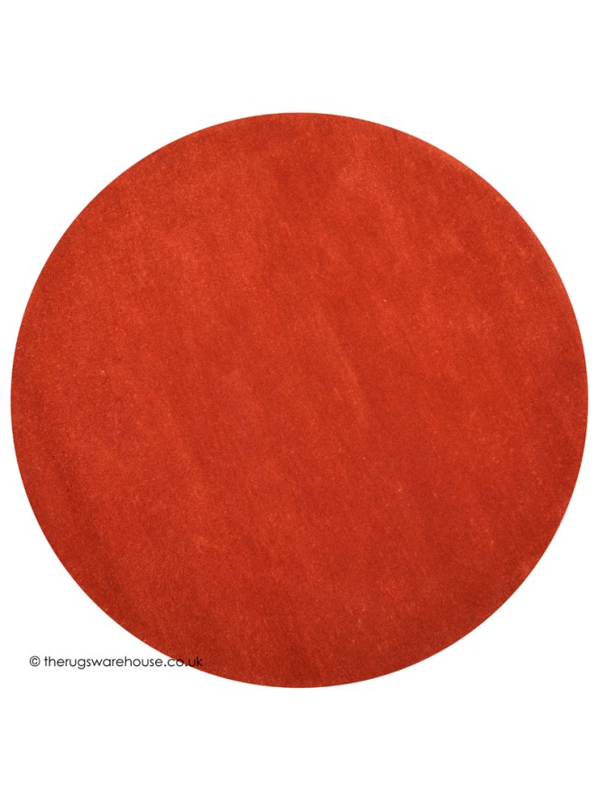 Comfort Burnt Orange Circle Rug - 5