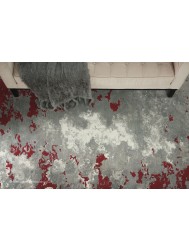 Twilight Chic Grey Red Rug - Thumbnail - 3