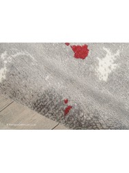 Twilight Chic Grey Red Rug - Thumbnail - 5