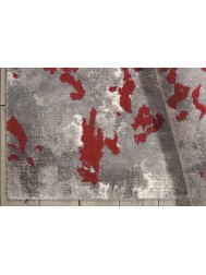 Twilight Chic Grey Red Rug - Thumbnail - 6