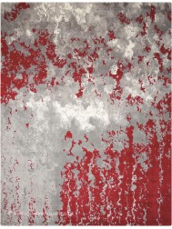 Twilight Chic Grey Red Rug - Thumbnail - 9