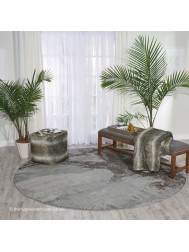 Twilight Chic Sea Mist Circle Rug - Thumbnail - 2