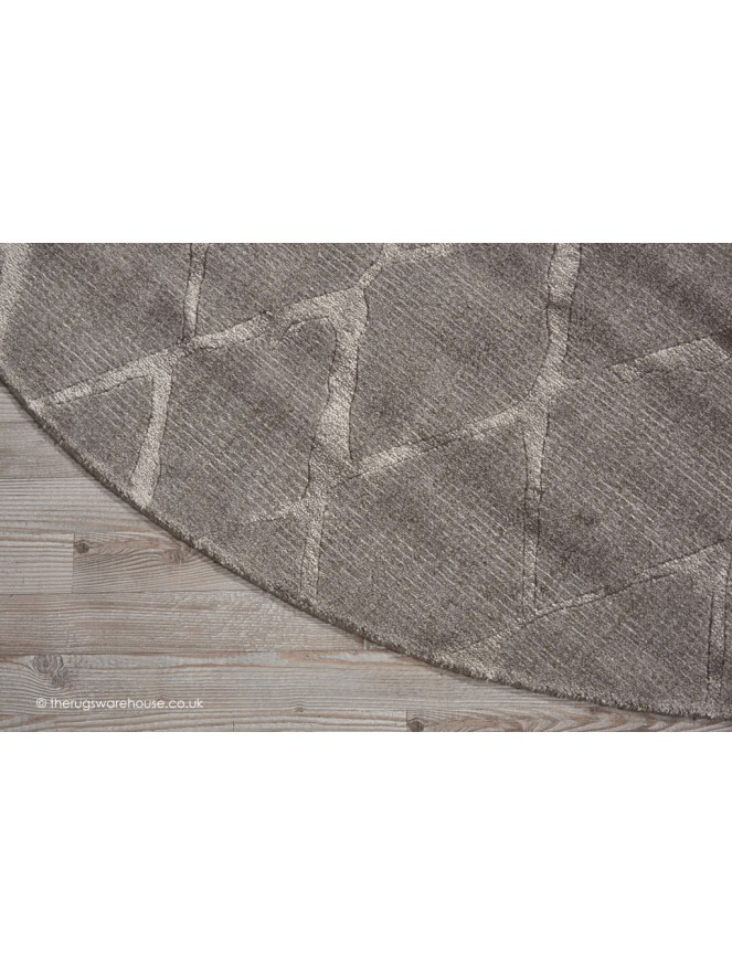 Twilight Chic Grey Circle Rug - 3