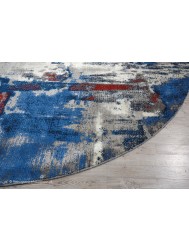 Twilight Chic Grey Blue Circle Rug - Thumbnail - 5