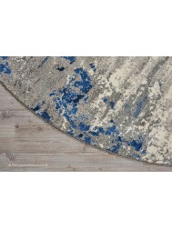 Twilight Chic Blue Grey Circle Rug - Thumbnail - 3