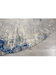 Twilight Chic Blue Grey Circle Rug - Thumbnail - 5