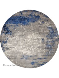 Twilight Chic Blue Grey Circle Rug - Thumbnail - 6