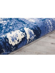 Twilight Chic Blue Ivory Circle Rug - Thumbnail - 4