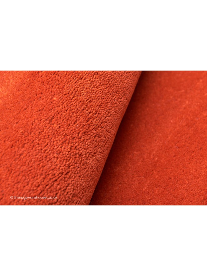 Comfort Burnt Orange Oval Rug - 4