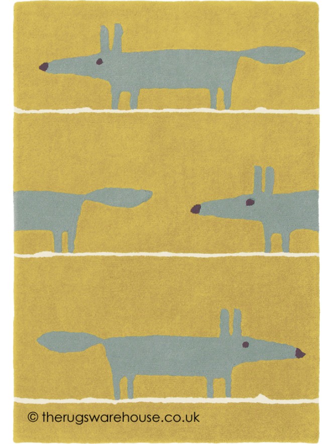 Mr Fox Mustard Rug - 6