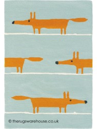 Mr Fox Aqua Rug - Thumbnail - 4