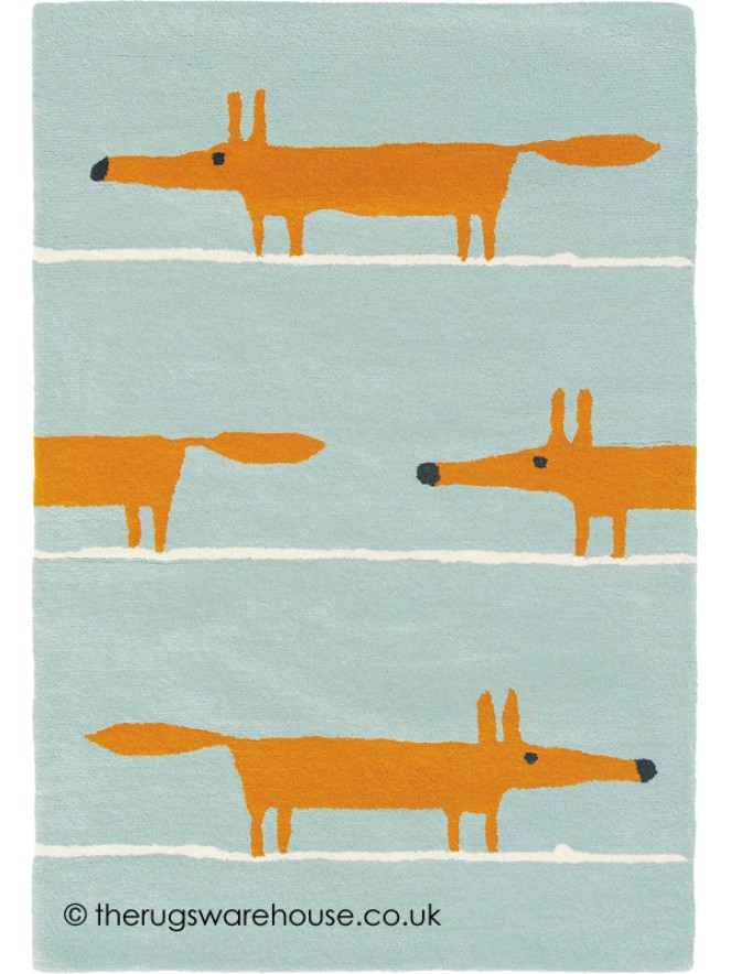 Mr Fox Aqua Rug - 4