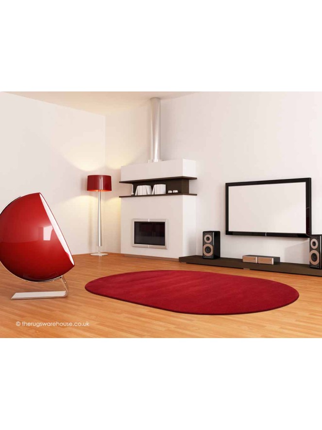 Comfort Scarlet Oval Rug - 2