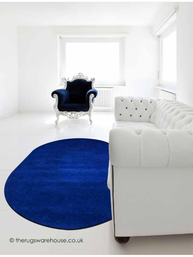 Comfort Navy Oval Rug - 2