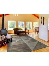 Triangles Beige Rug - Thumbnail - 2