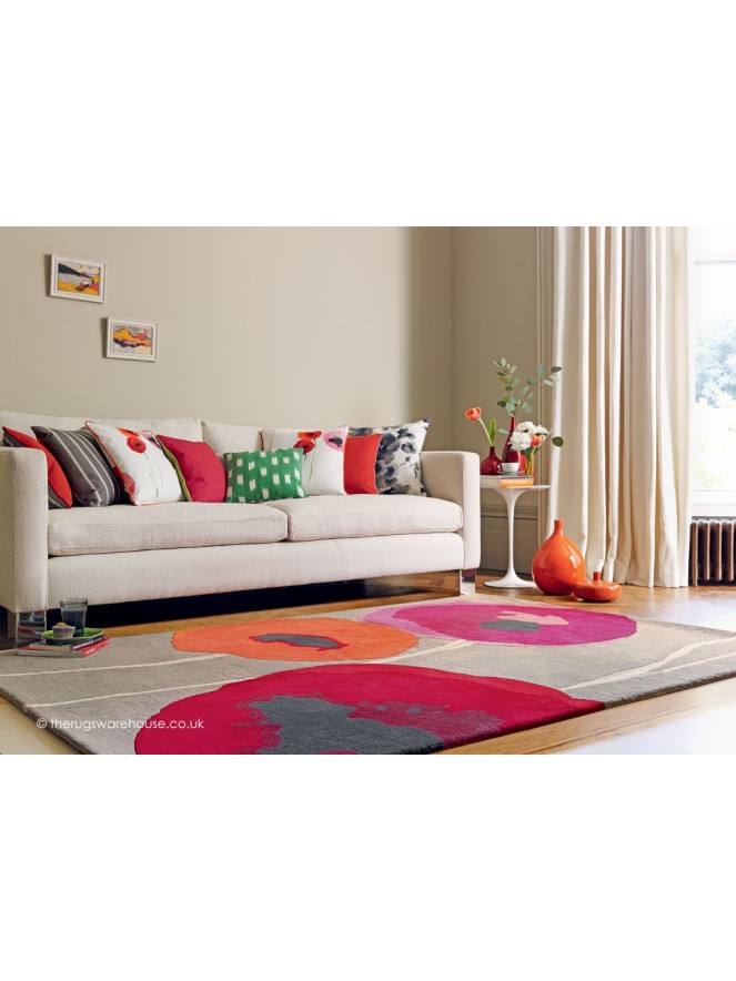 Poppies Red Rug - 2