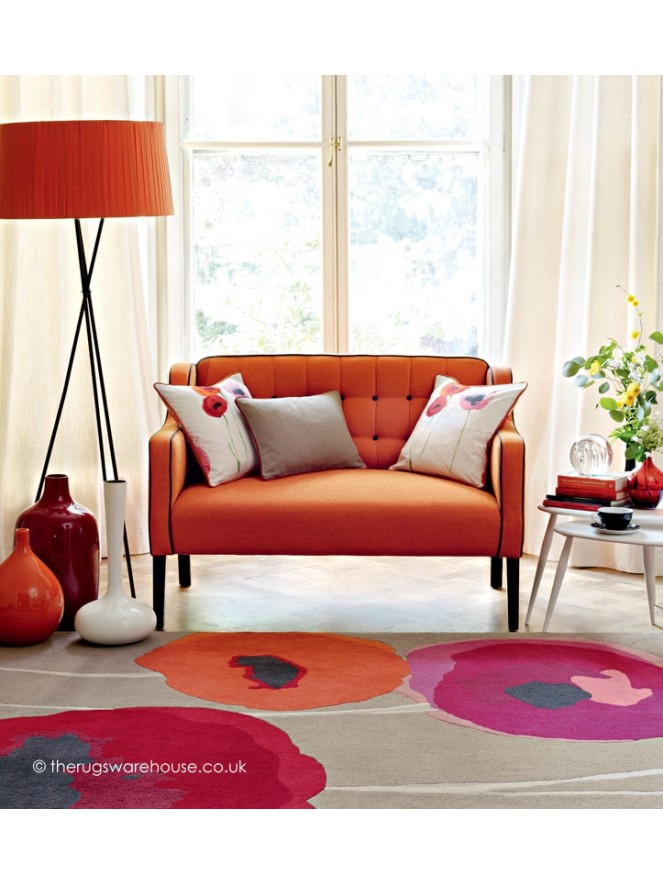 Poppies Red Rug - 3