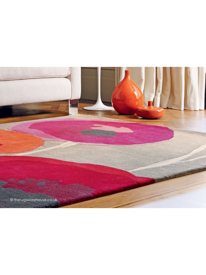Poppies Red Rug - 4