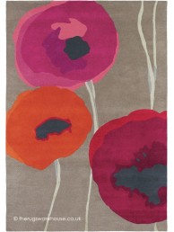Poppies Red Rug - Thumbnail - 5