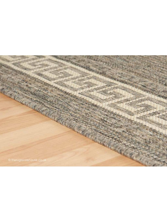 Greek Key Grey Rug - 3