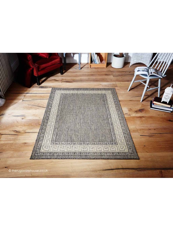 Greek Key Grey Rug - 2