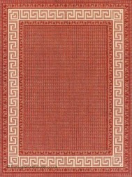 Greek Key Red Rug - Thumbnail - 5