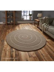 Spiral Beige Rug - Thumbnail - 2