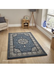 Nerima Dark Blue Rug - Thumbnail - 2