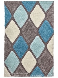 Melio Grey Blue Rug - Thumbnail - 4