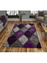 Melio Grey Purple Rug - Thumbnail - 2