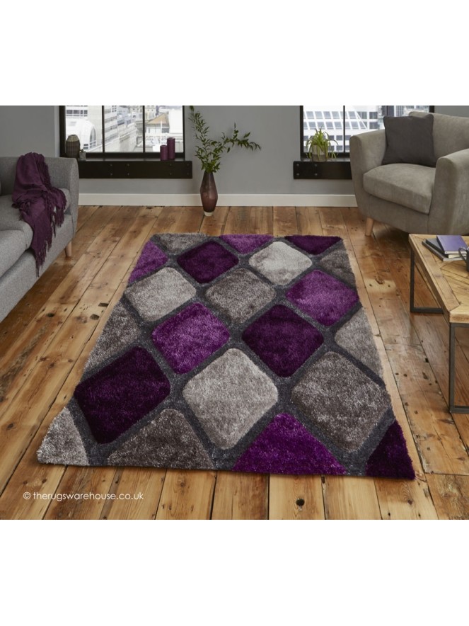 Melio Grey Purple Rug - 2