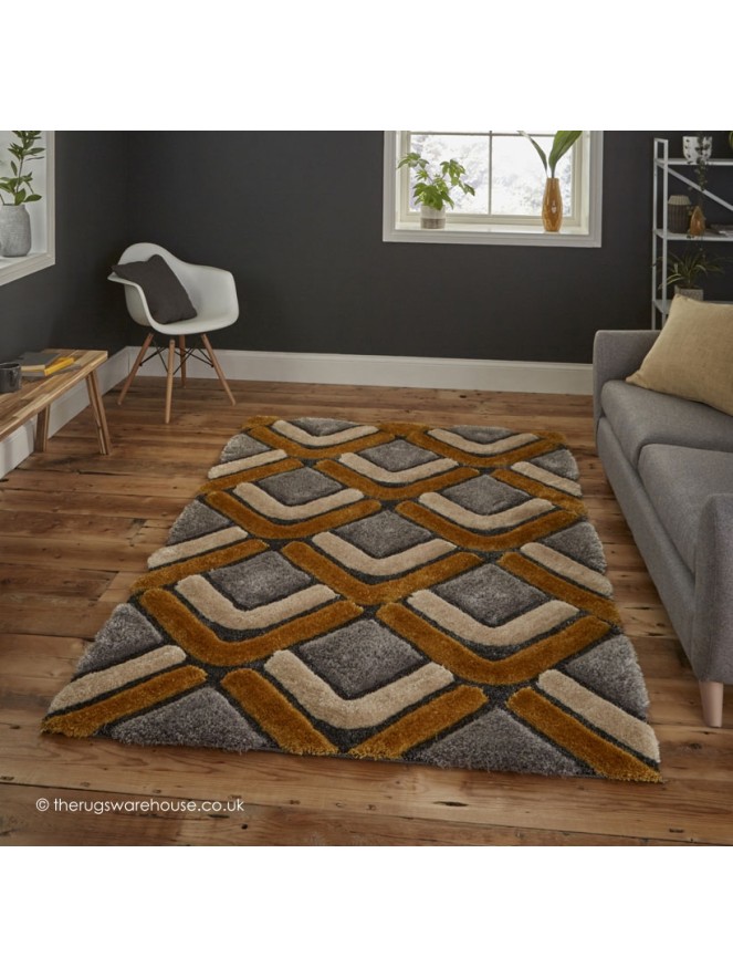 Oscar Grey Yellow Rug - 2