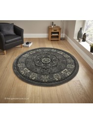 Nerima Grey Circle Rug - Thumbnail - 2