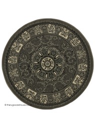 Nerima Grey Circle Rug - Thumbnail - 4