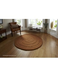 Spiral Brown Rug - Thumbnail - 2