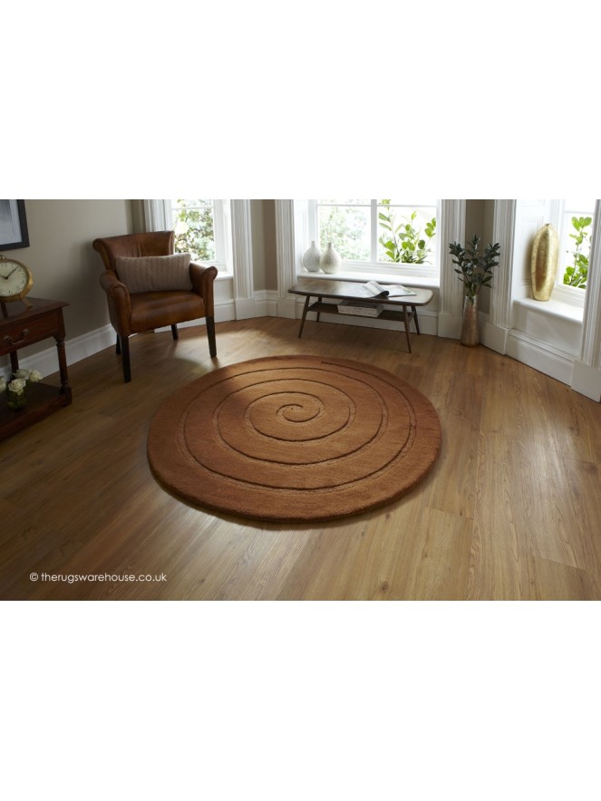 Spiral Brown Rug - 2